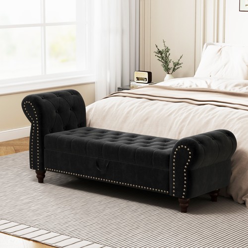 Velvet end bed - of,